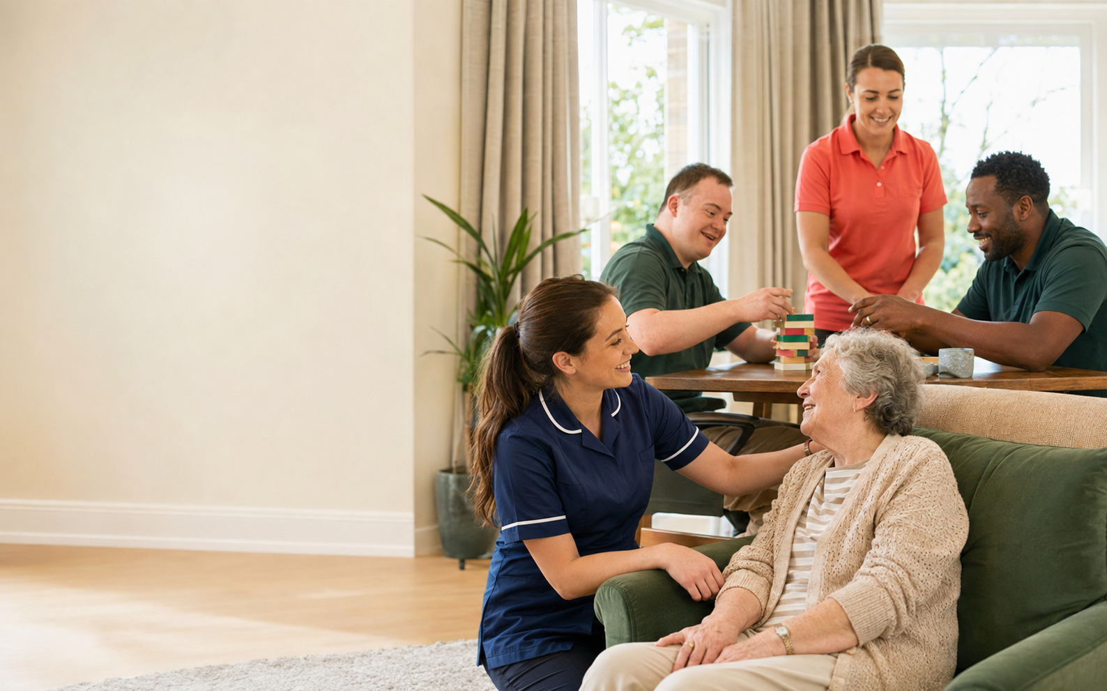 A compassionate care team supporting people